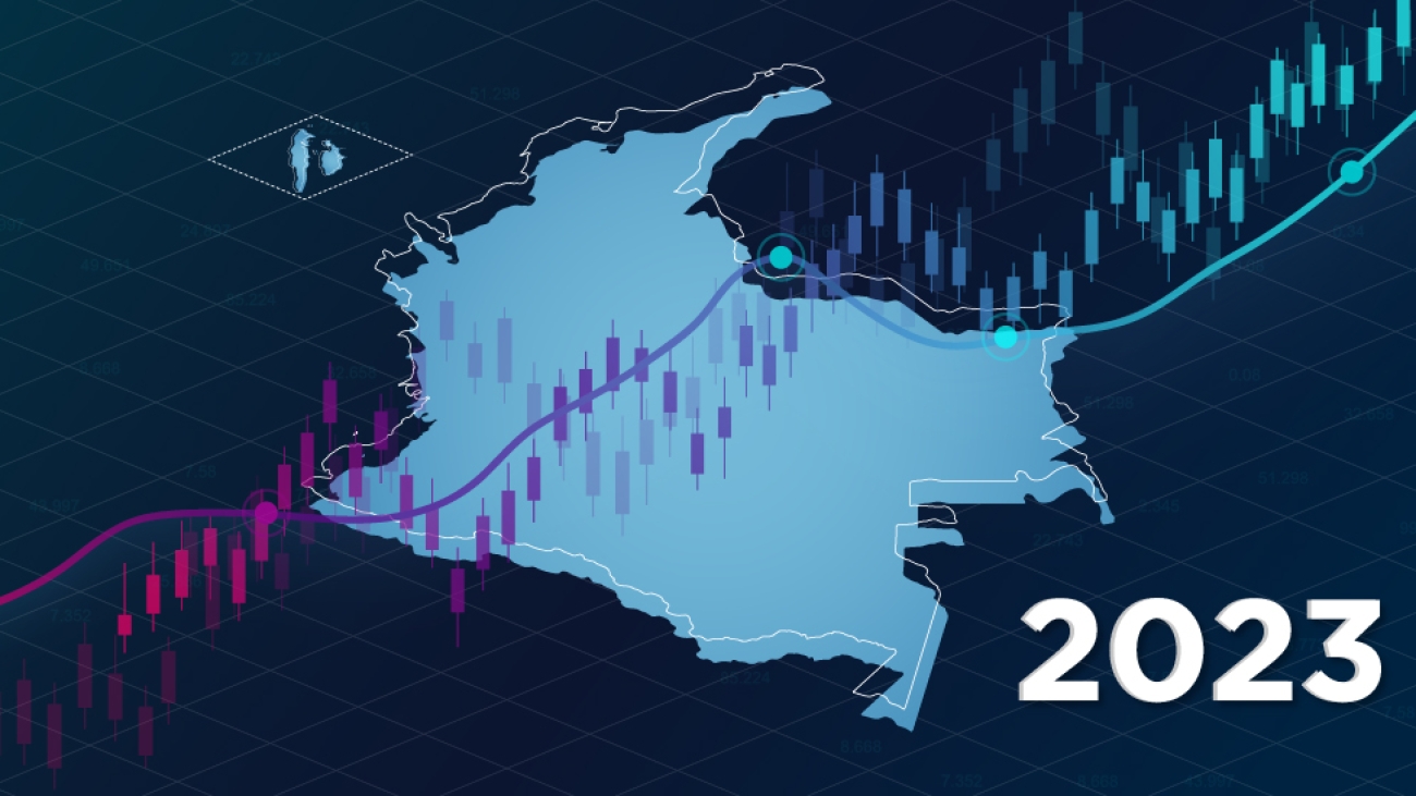 Mapa económico de Colombia.