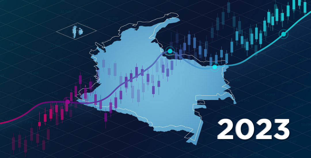 Mapa económico de Colombia.